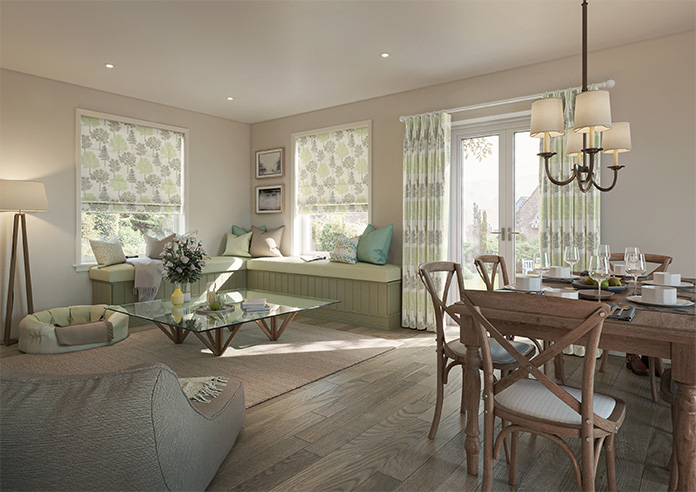 Coppice Faux Silk, Olive - Made to Measure Curtain - Image 8